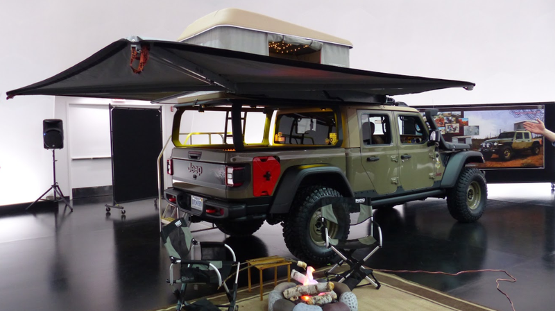 Illustration for article titled The Jeep Wayout Concept Is a 2020 Jeep Gladiator Turned Into and Overlanding Beast